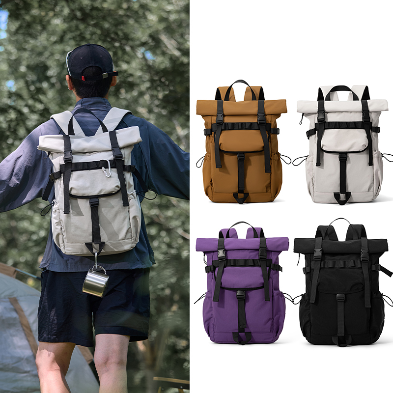 Laptop Bag Waterproof - New Men's roll mouth expandable travel