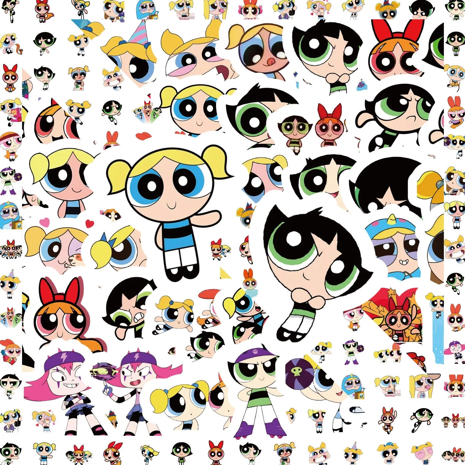 Laptop Bag Waterproof - 100pcs Powerpuff Girls Stickers Cartoon Vinyl