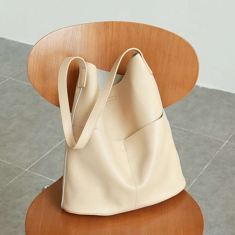 Women Cowhide Genuine Real Lea - Laptop Accessories For Girls recension och pris