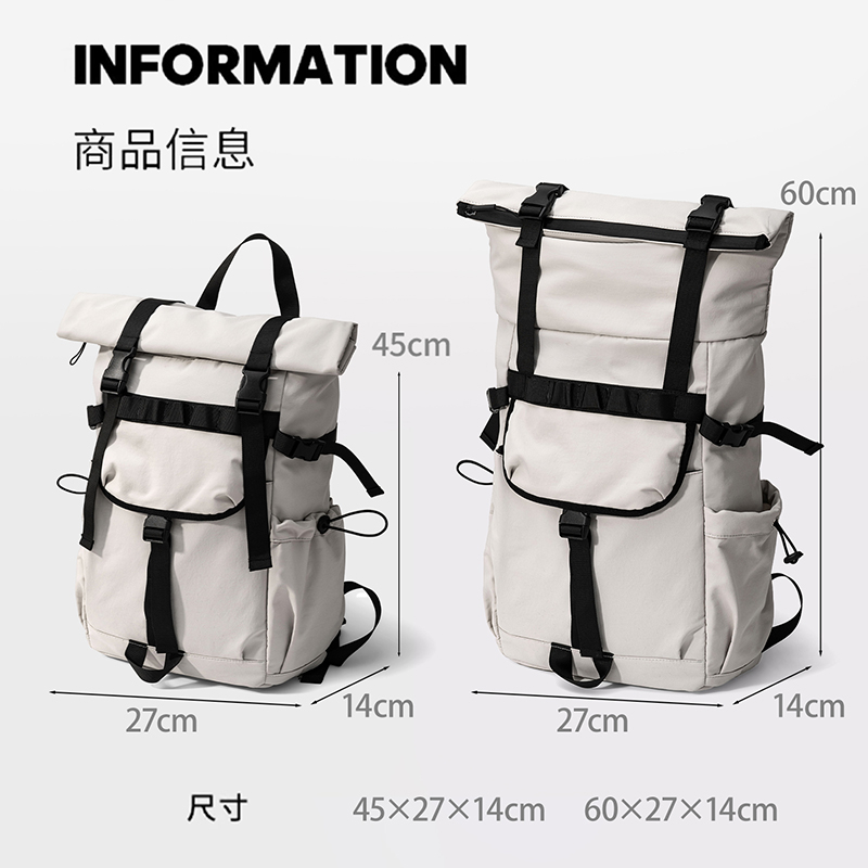 New Men's roll mouth expandabl - Laptop Bag Waterproof recension och pris