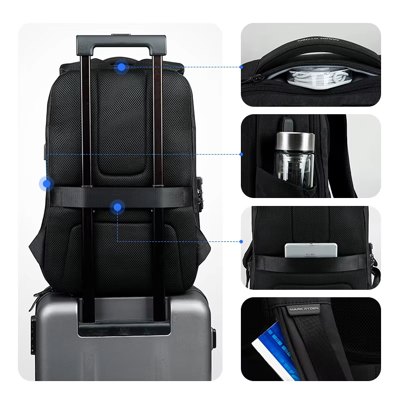 Mark Ryden Men Backpack Busine - Laptop Bag Waterproof recension och pris